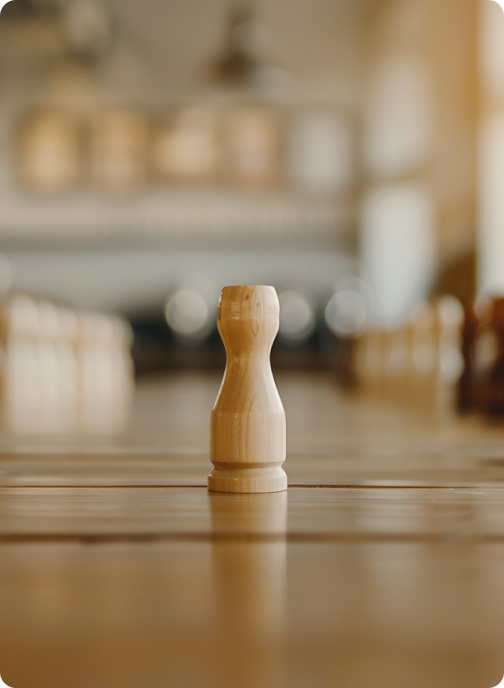 A single chess piece, representing a CTO.