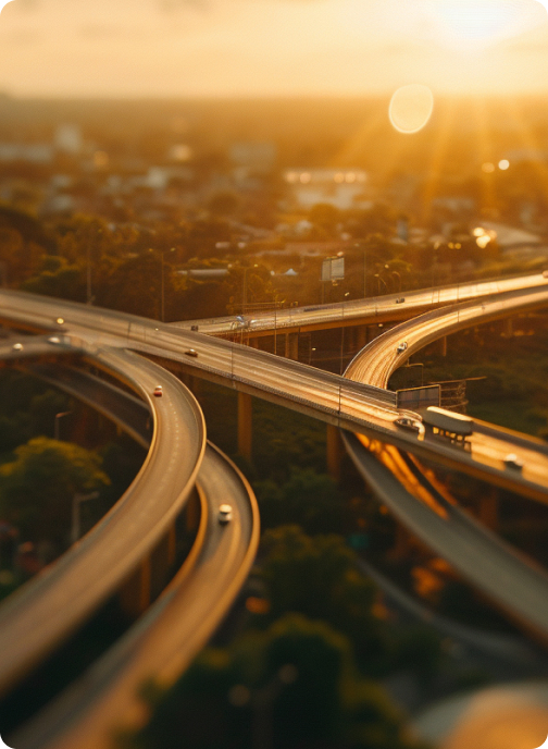 Decorative image of highways representing hiring a field sercvices COO.